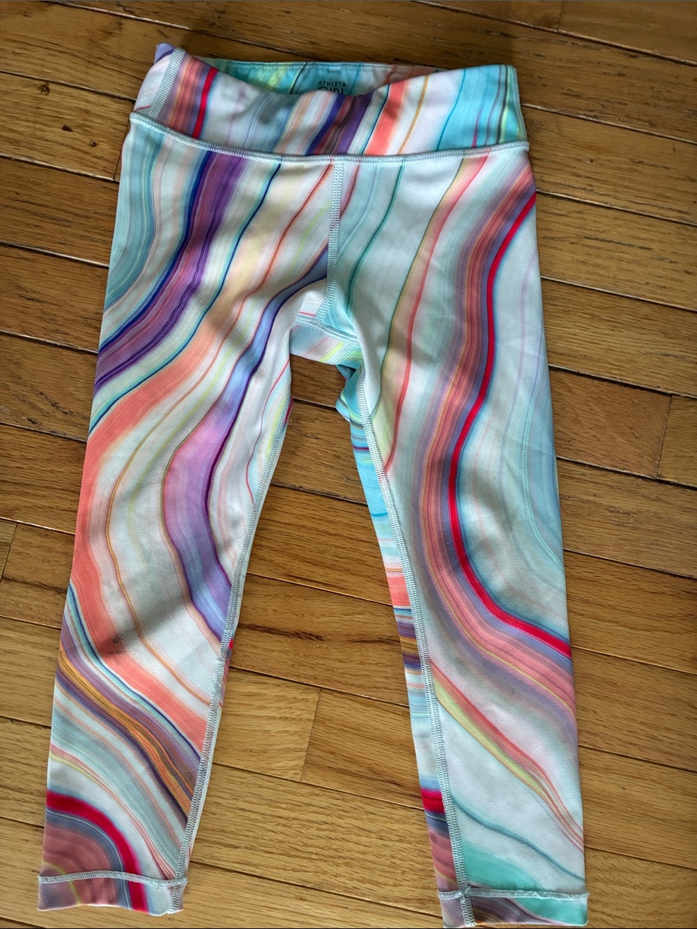 Athleta Kids Multicolor Swirl Active Leggings